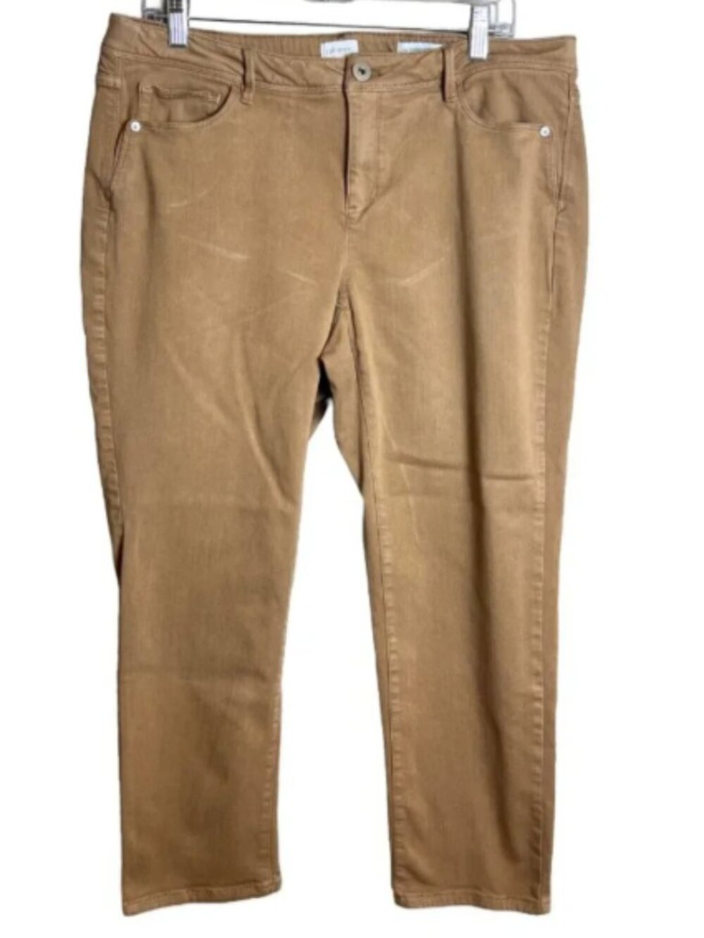J. Jill Authentic Fit Slim Ankle Pants Tan Women's 16 Minimalist